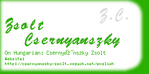 zsolt csernyanszky business card